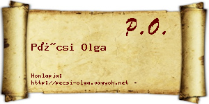 Pécsi Olga névjegykártya
